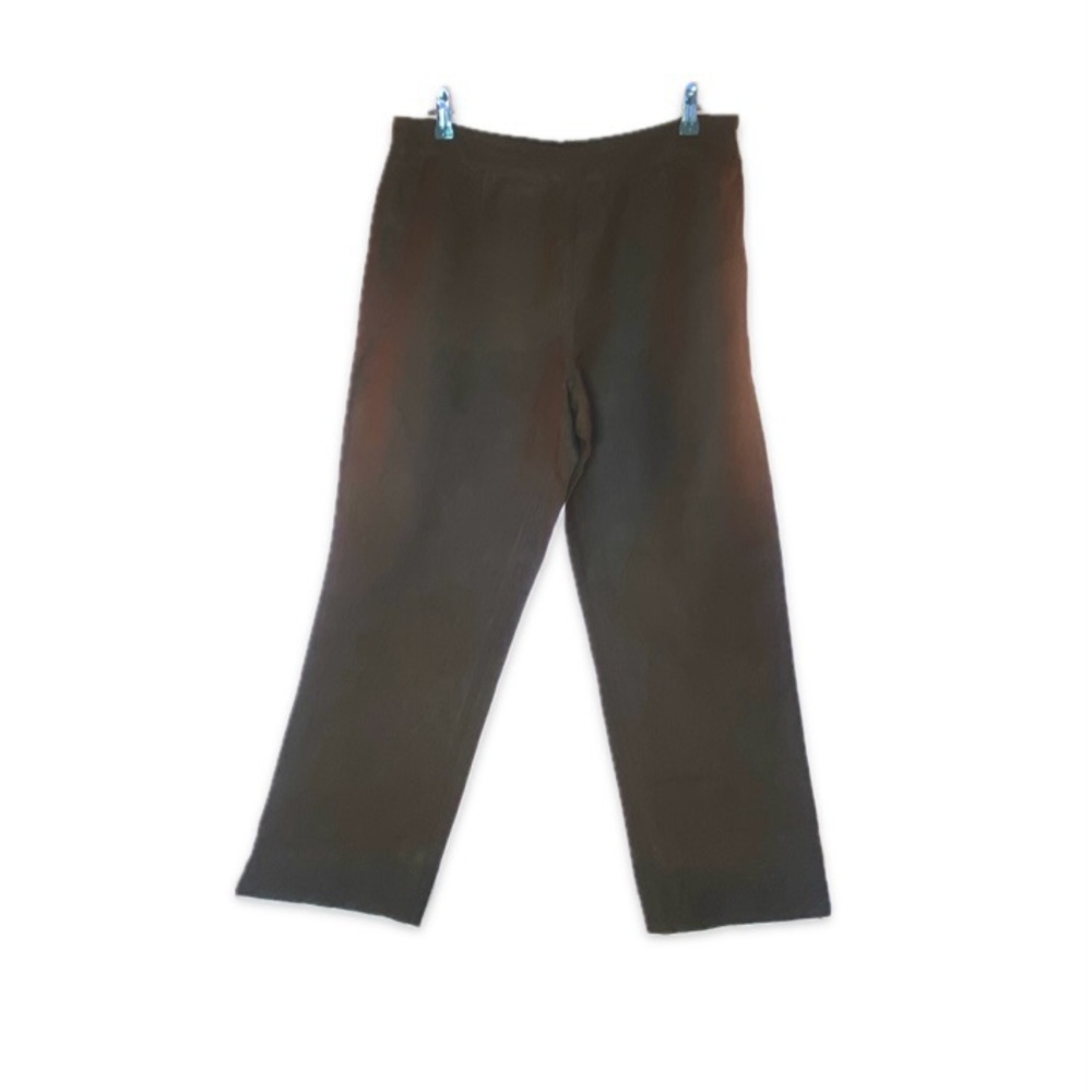 Kate Hill Chocolate Brown Linen Blend Trousers Fully Lined Size 14
